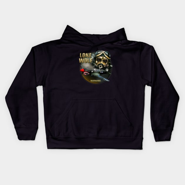 P40 Warhawk Lone Wolf Kids Hoodie by hardtbonez